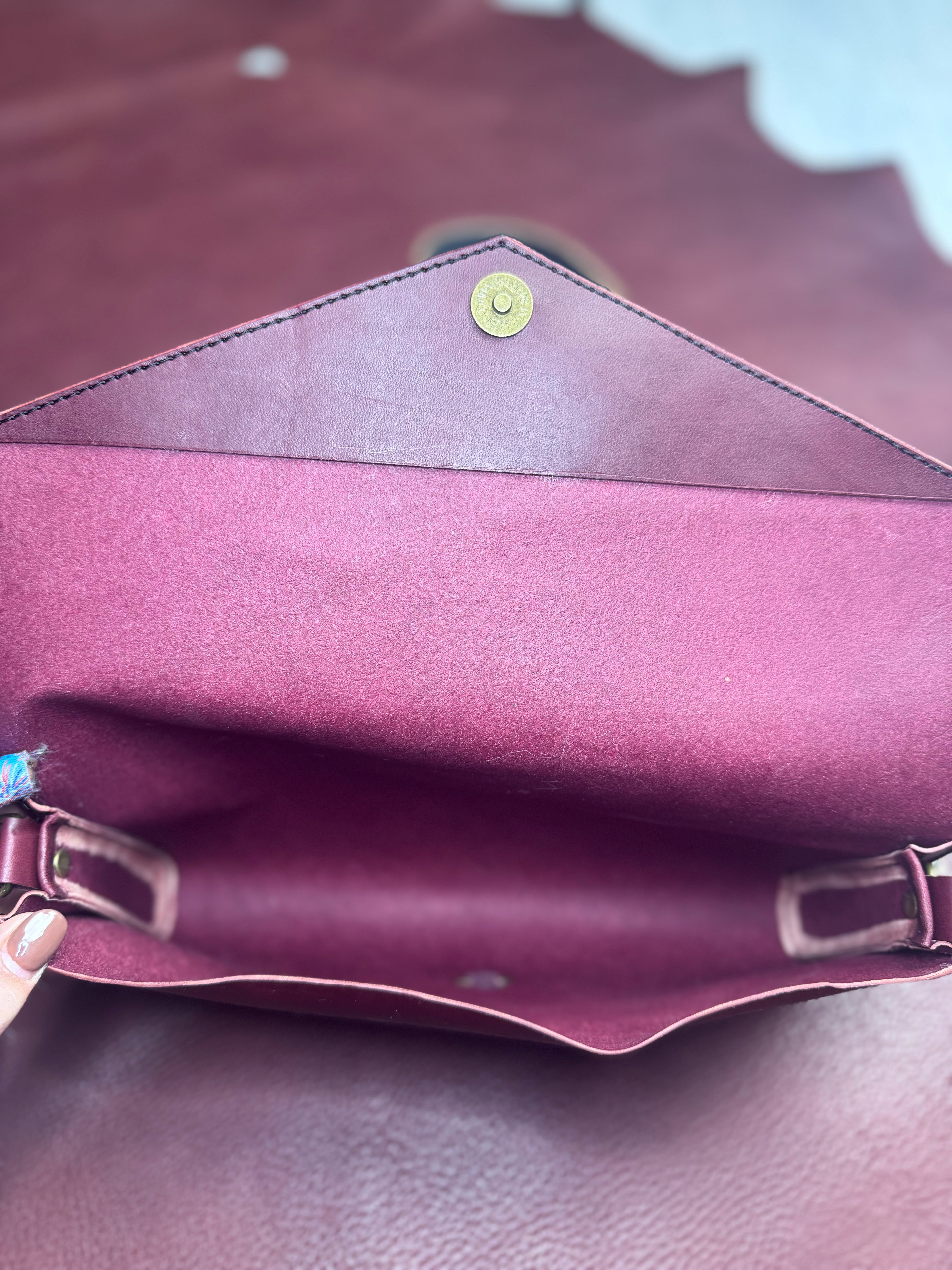 Burgundy Clutch