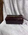 Full grain leather boxy bag brown harness