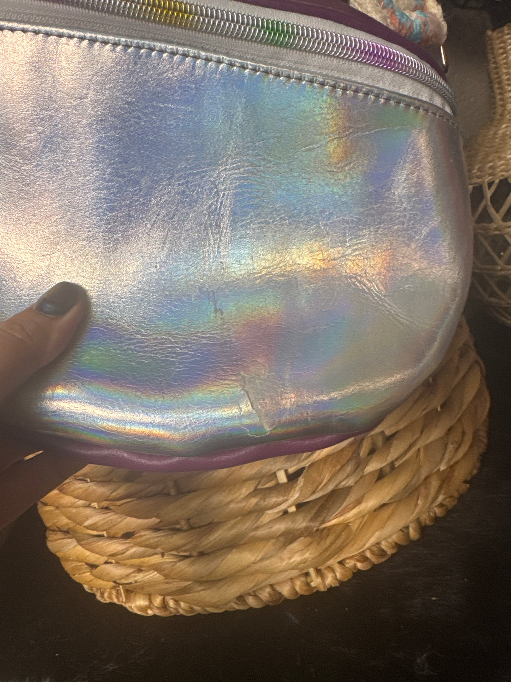 Bum bag shiny purple (defect)