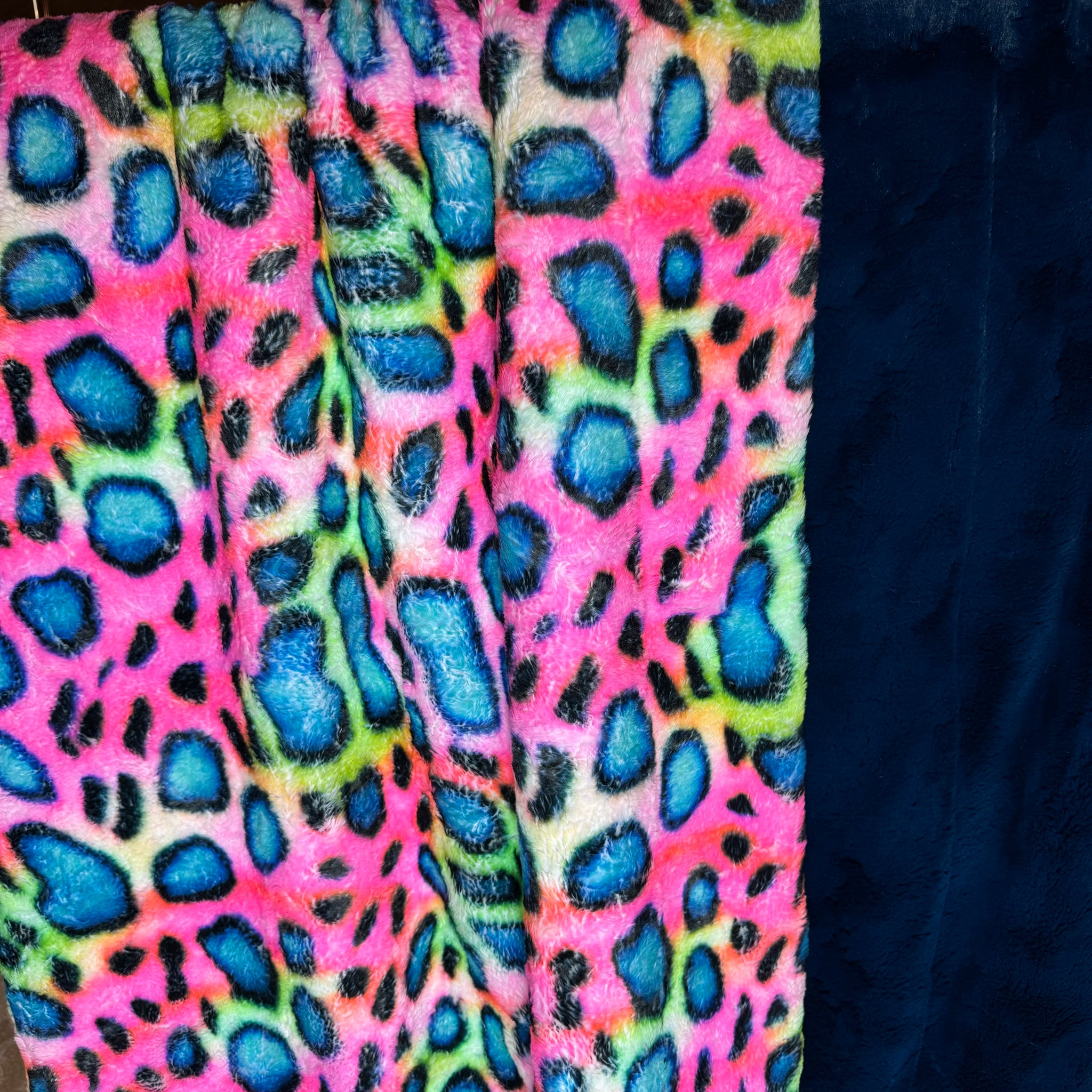 Printed Neon Leopard on Encore / Dark Sea Bunny