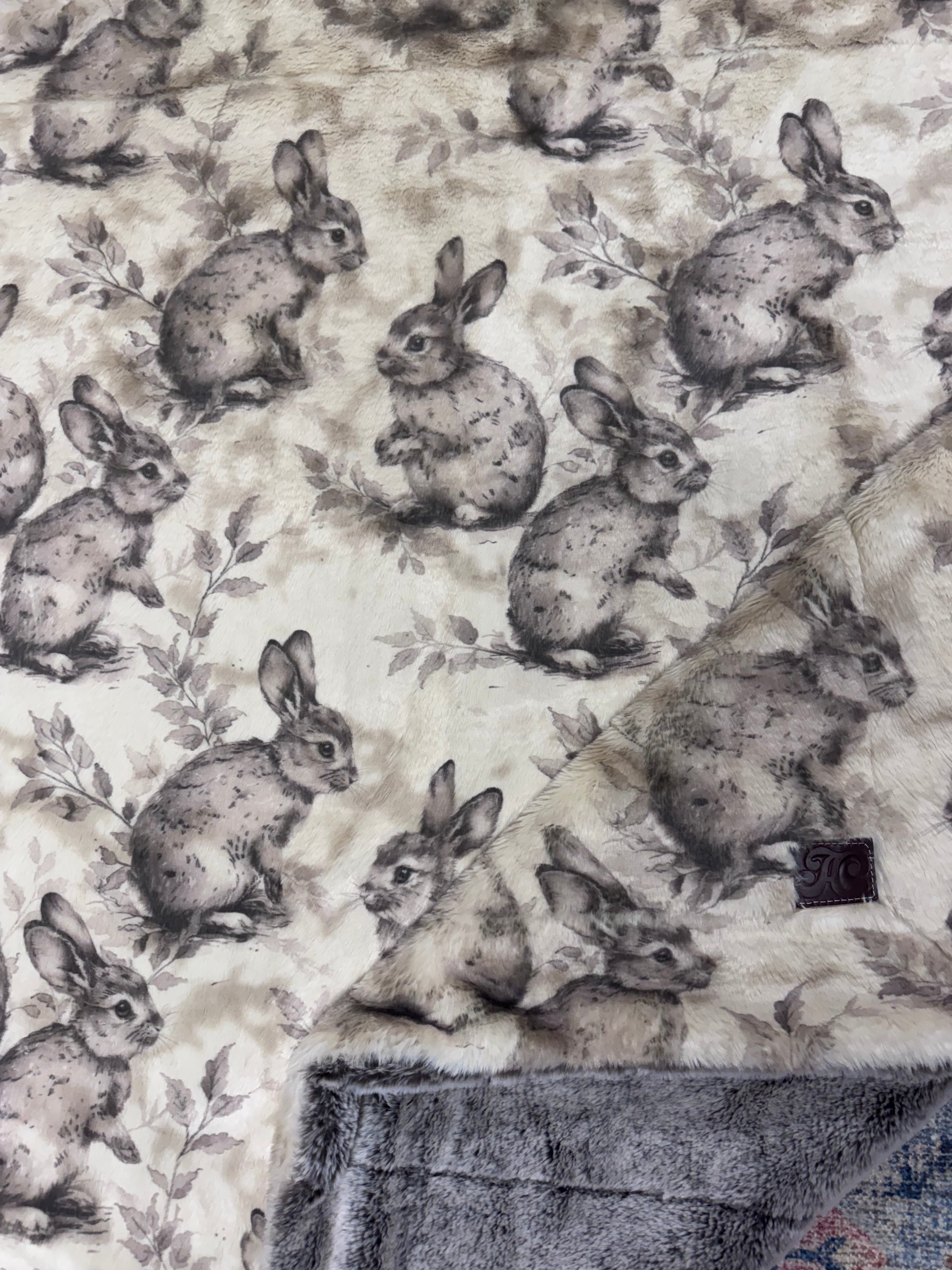 Throw bunnies on Siberian / espresso hush