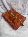 Full grain leather boxy bag