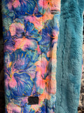 WAF neon floral/ blue coral siberian